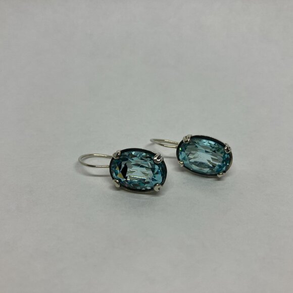 Silpada Aqua Glass & Silver Filigree 'Blue Pool' Drop Earrings - Picture 4 of 7